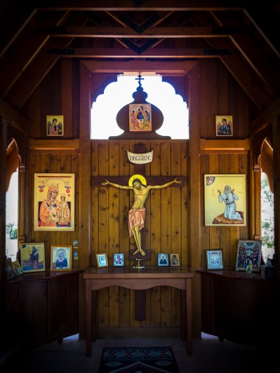 The unique outdoor chapel of St Seraphim of Sarov...